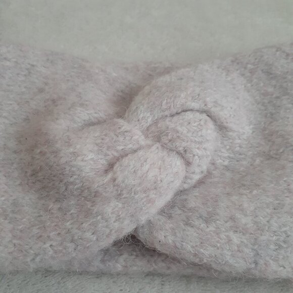 Universal Thread Lavender Light Gray Front Knot Wool Blend Winter Headband - Picture 6 of 6